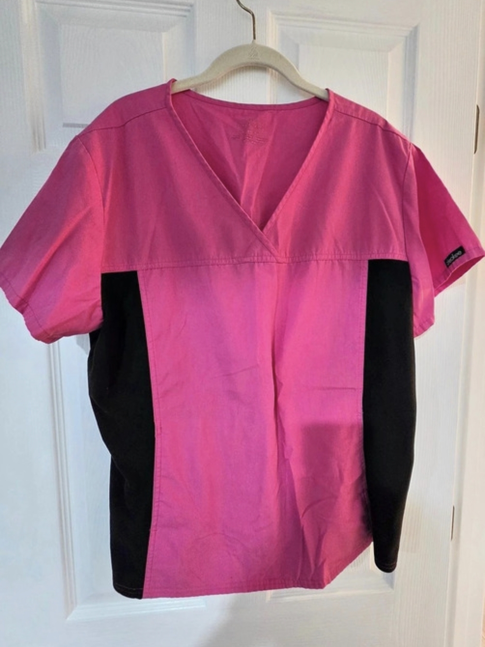 Cherokee Flexibles V-Neck Knit Panel Scrub Top 2XL